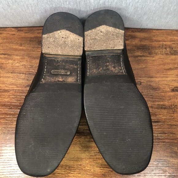 Mezlan Mario Ostrich Soft Black Leather‎ Slip On Loafers Men Size 7.5 M - Picture 9 of 10